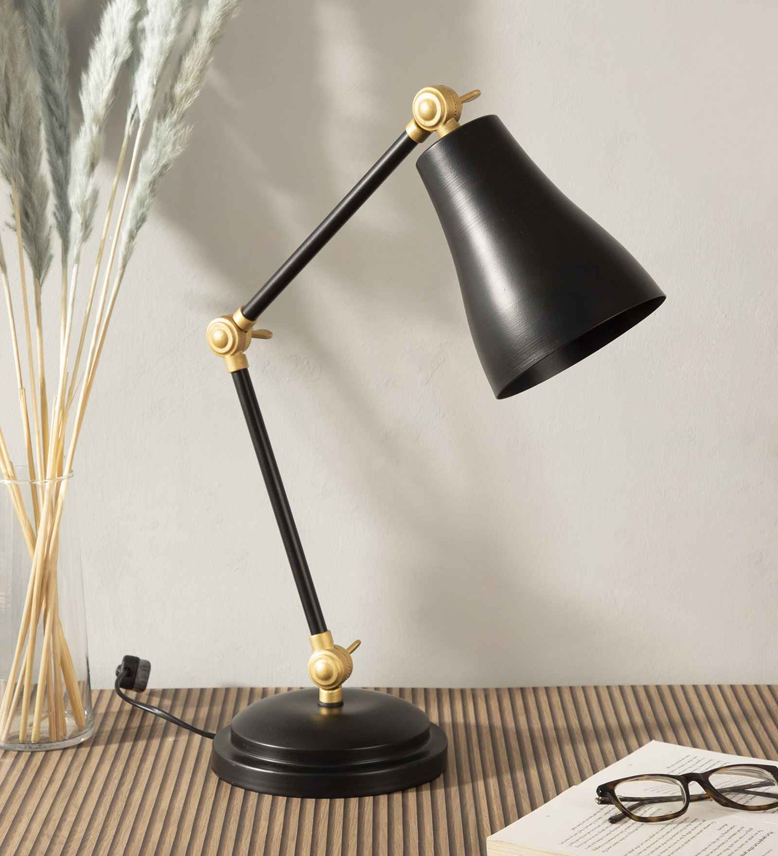 Lucca Gold Table Lamp With Metal Base