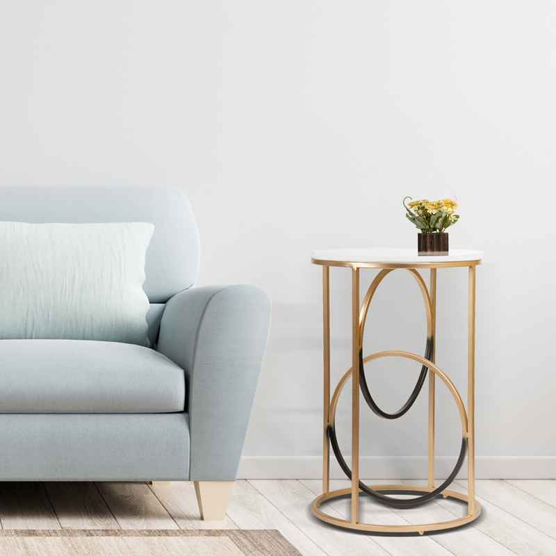 C-Type Rattan Accent Table
