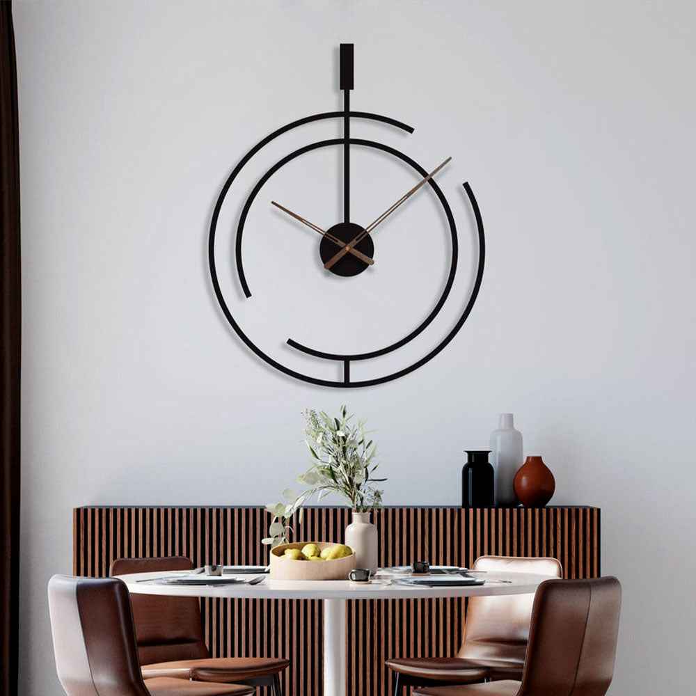 Black Metal Wall Clock