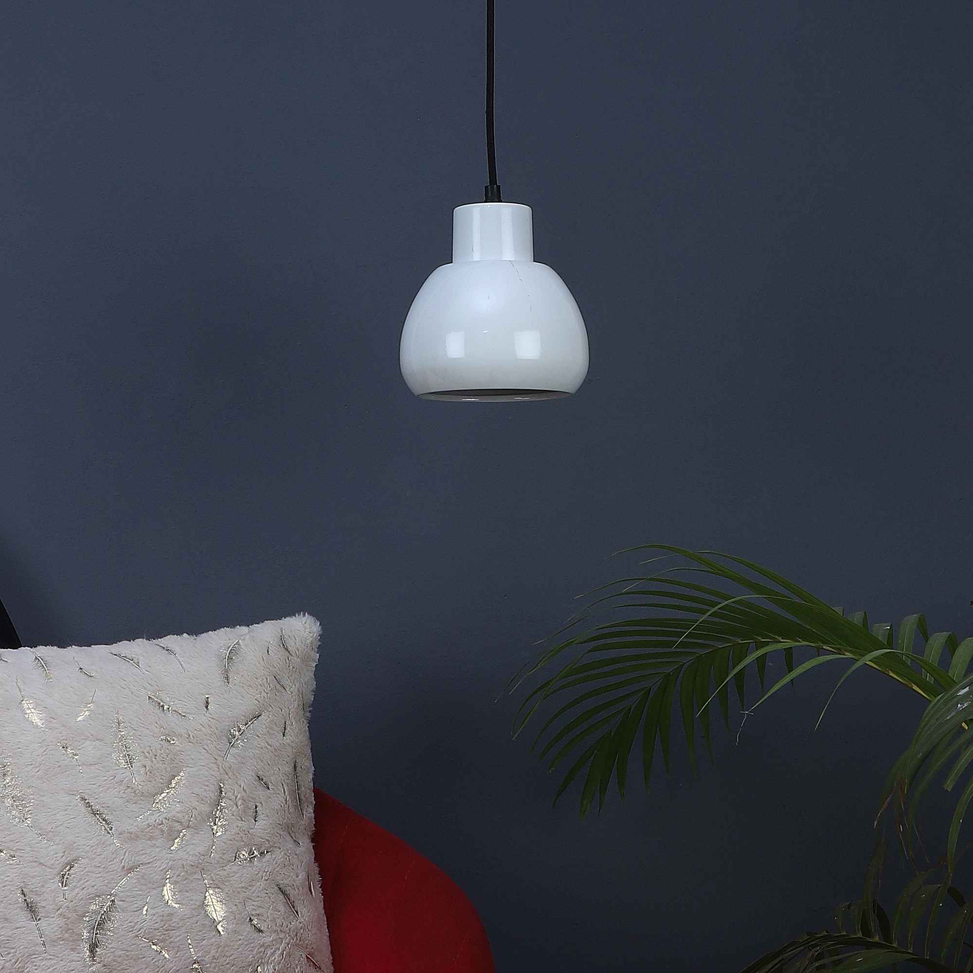 Vintage Industrial Black Metal Single Hanging Light