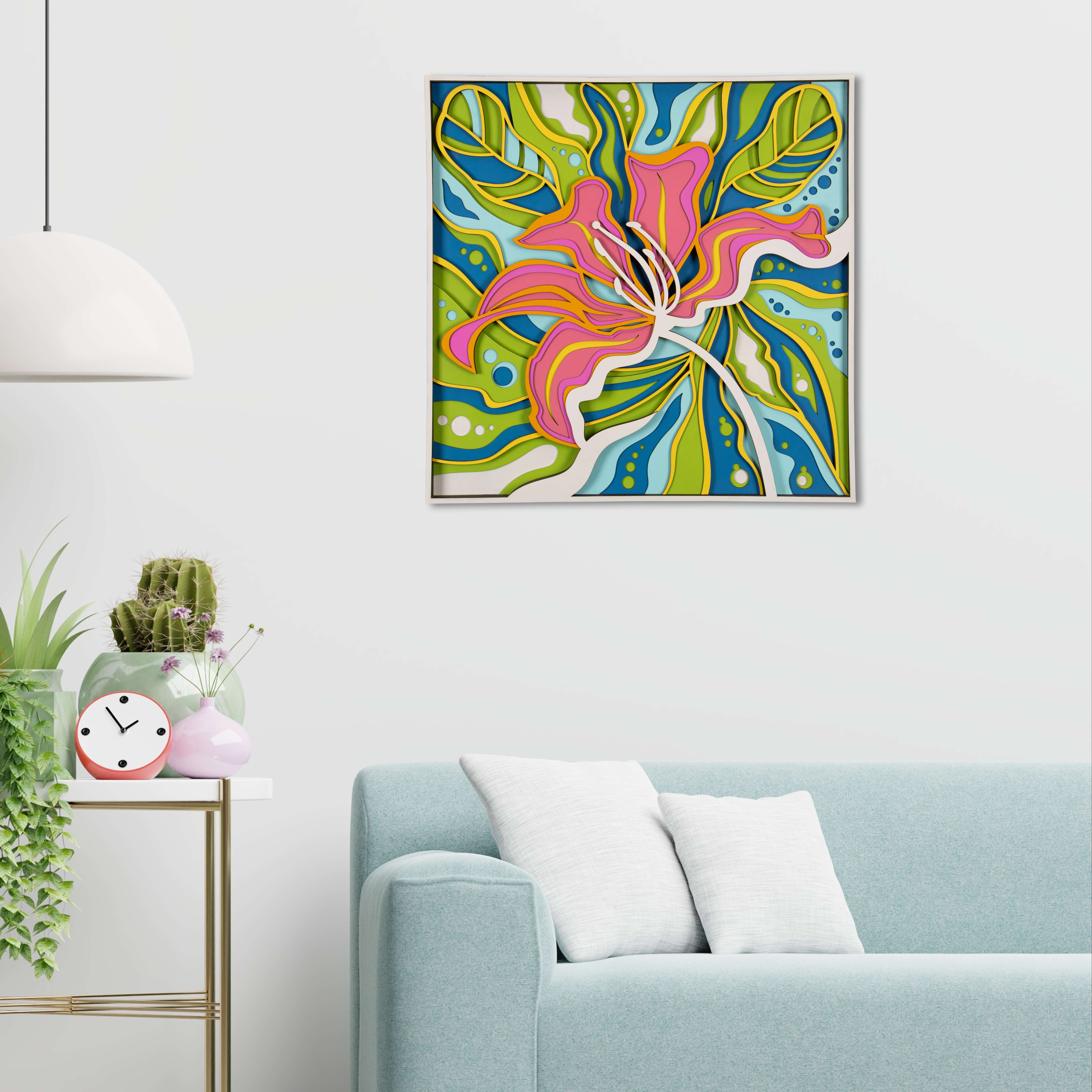 Colorful Princess Face Multi Layer Mandala