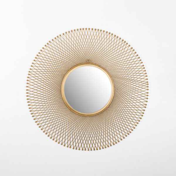 Sunshine Round Cane Mirror