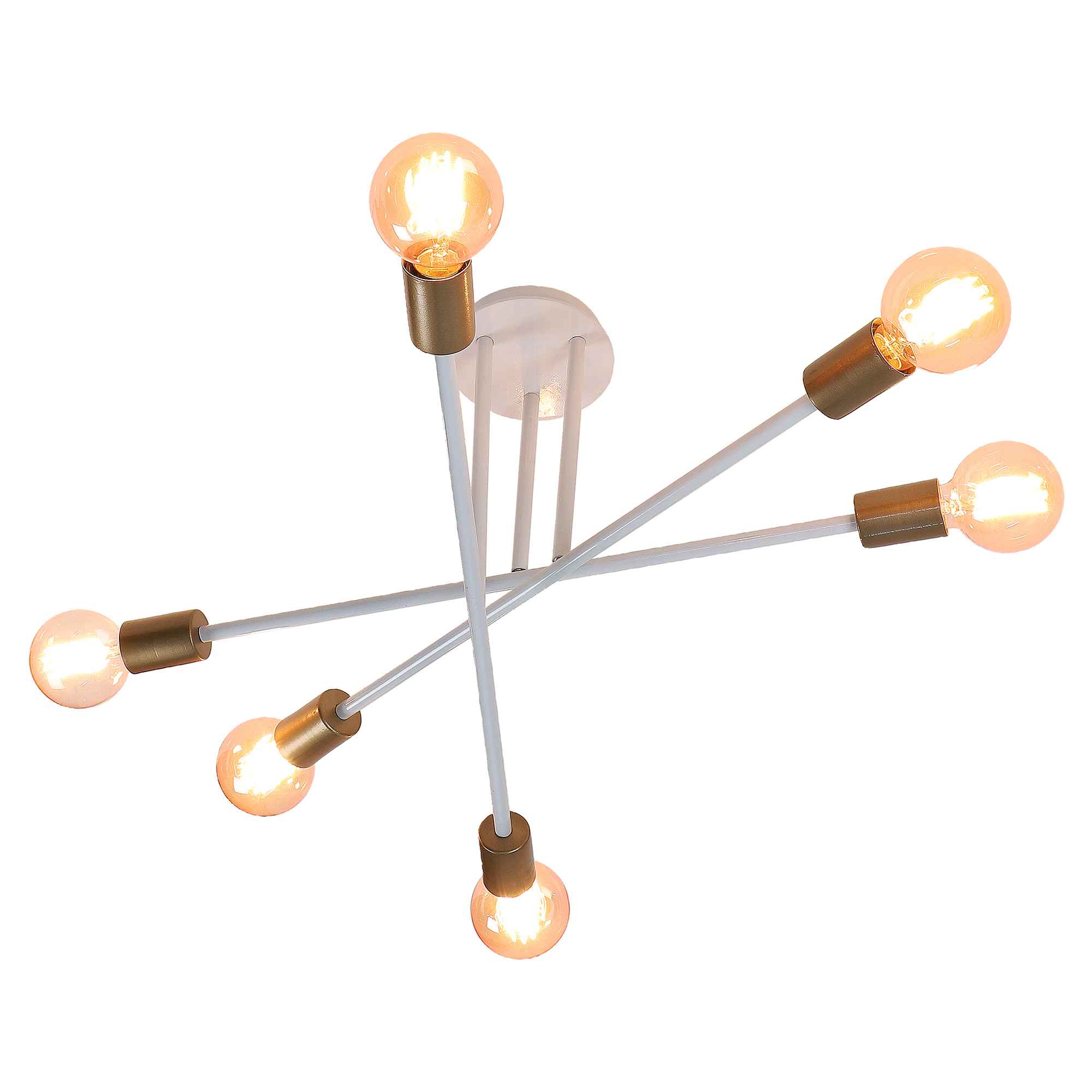 Six Head Sputnik White Mordern Chandelier