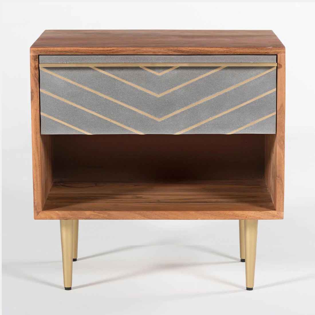 Nton Solid Wood Nightstand