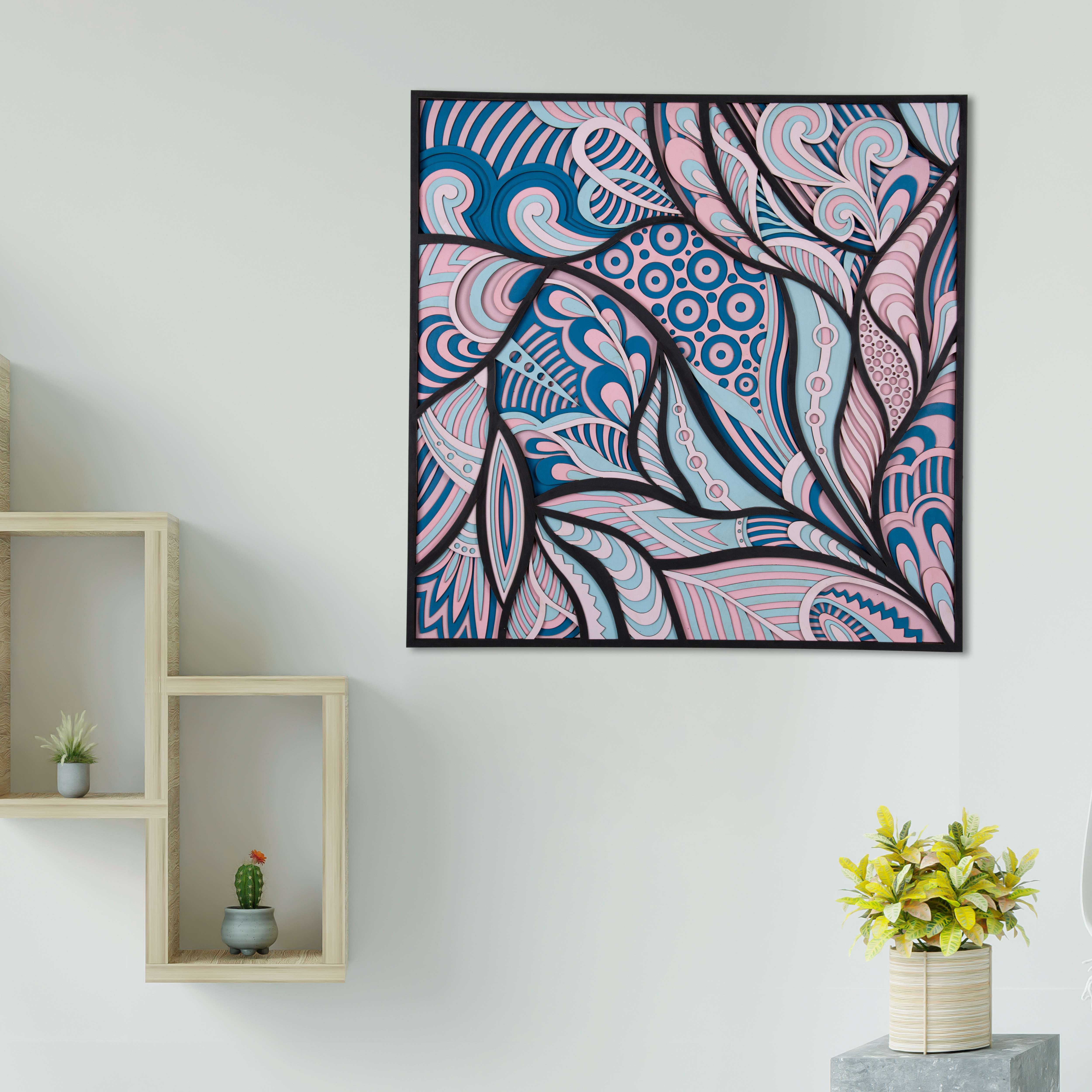 Colorful Princess Face Multi Layer Mandala