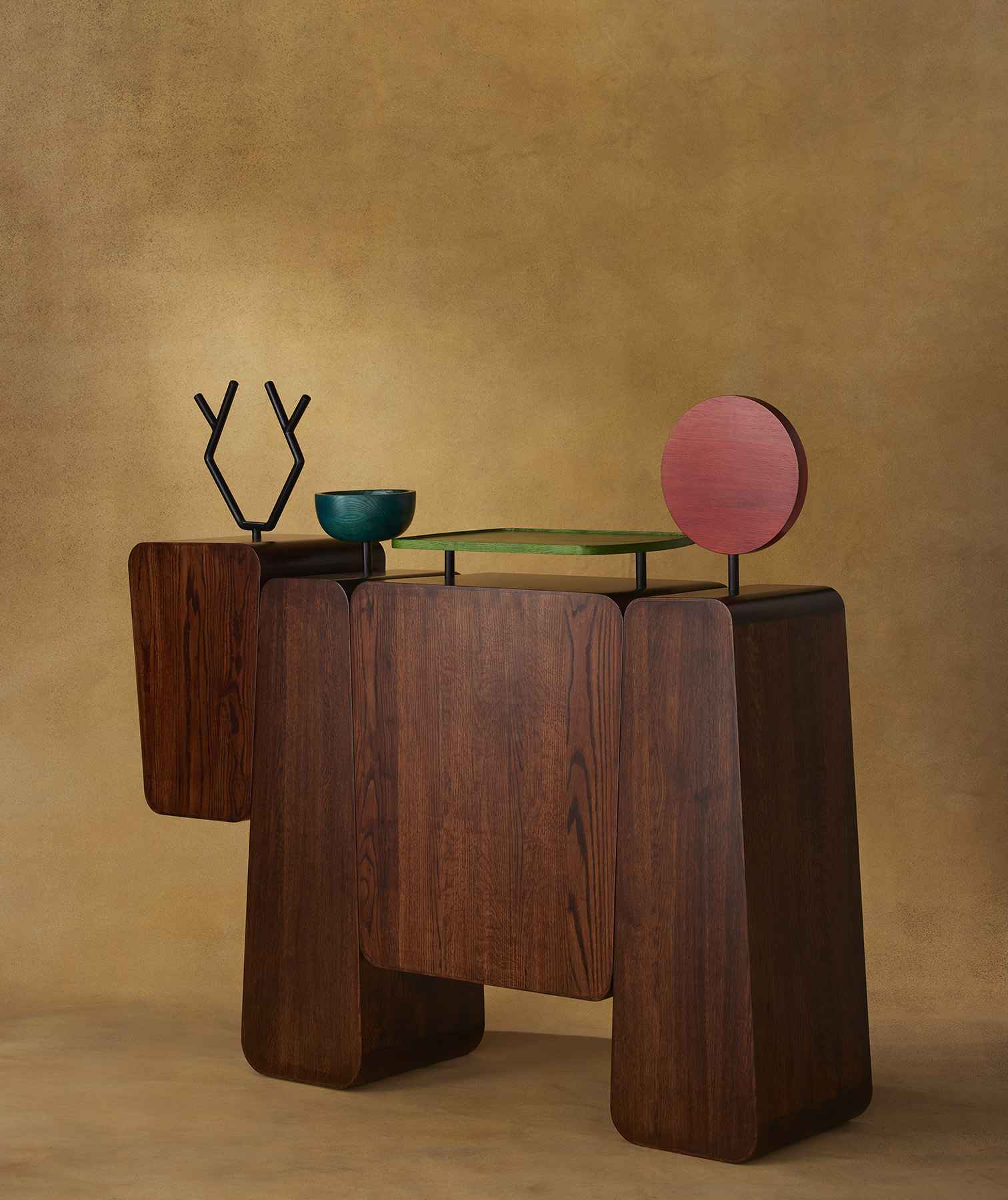 Niko Table Lamp (S) - Red Sand Stone