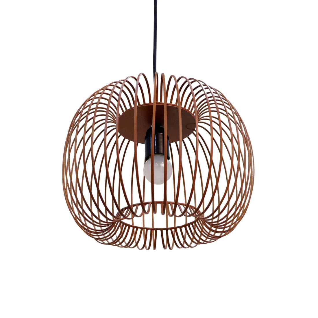 Zura Bubble Pressed  Brown Hanging Lamp