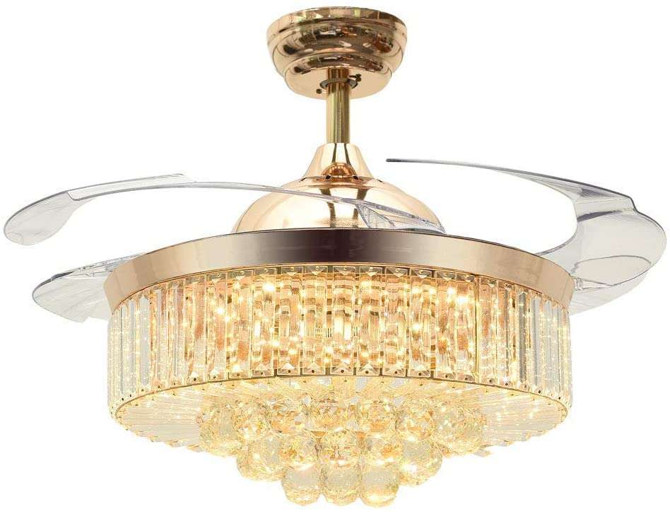 Picola Gold Chandelier Fan