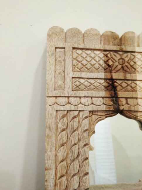 The Vasu Carved Rustic White Armoire