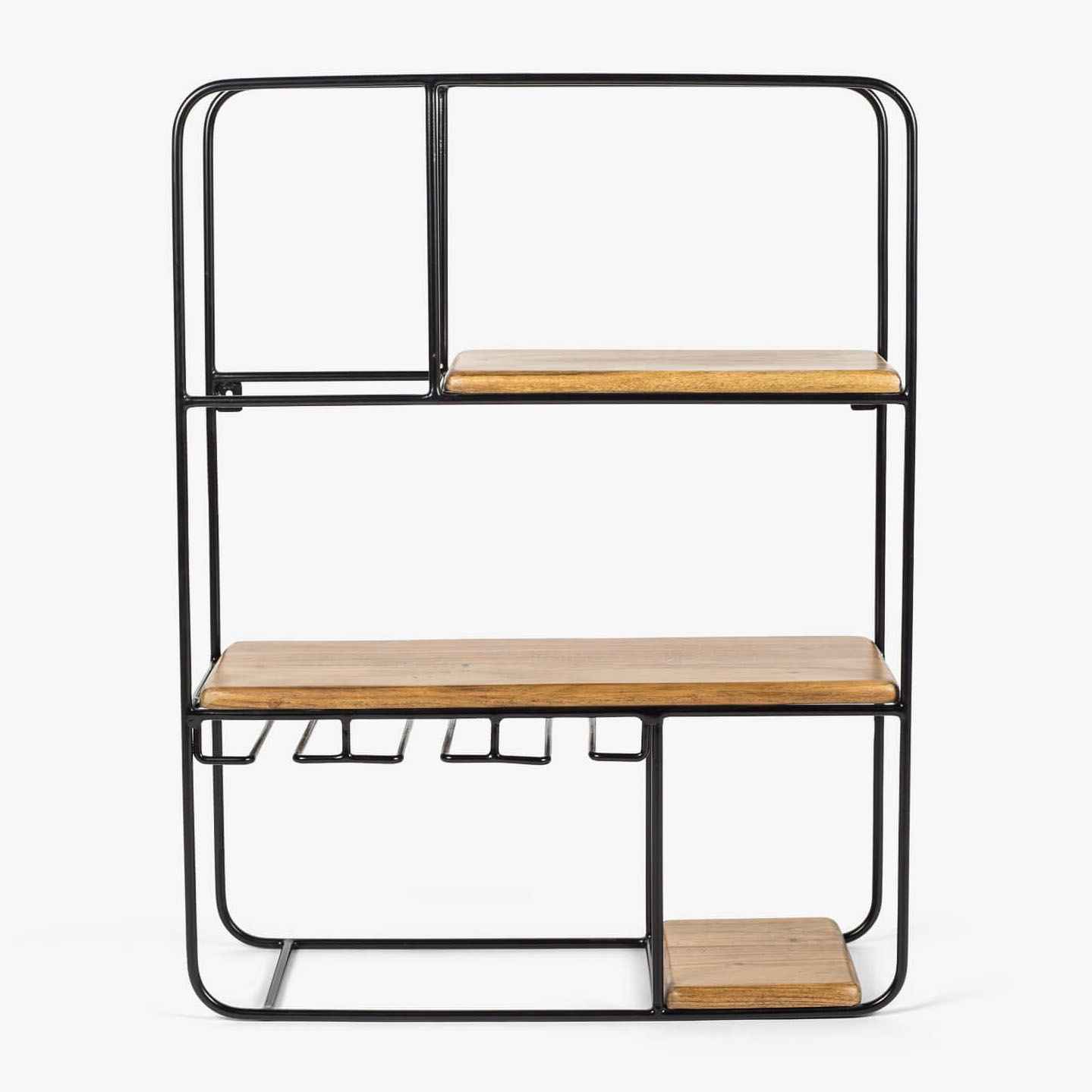 Rattan wall shelves