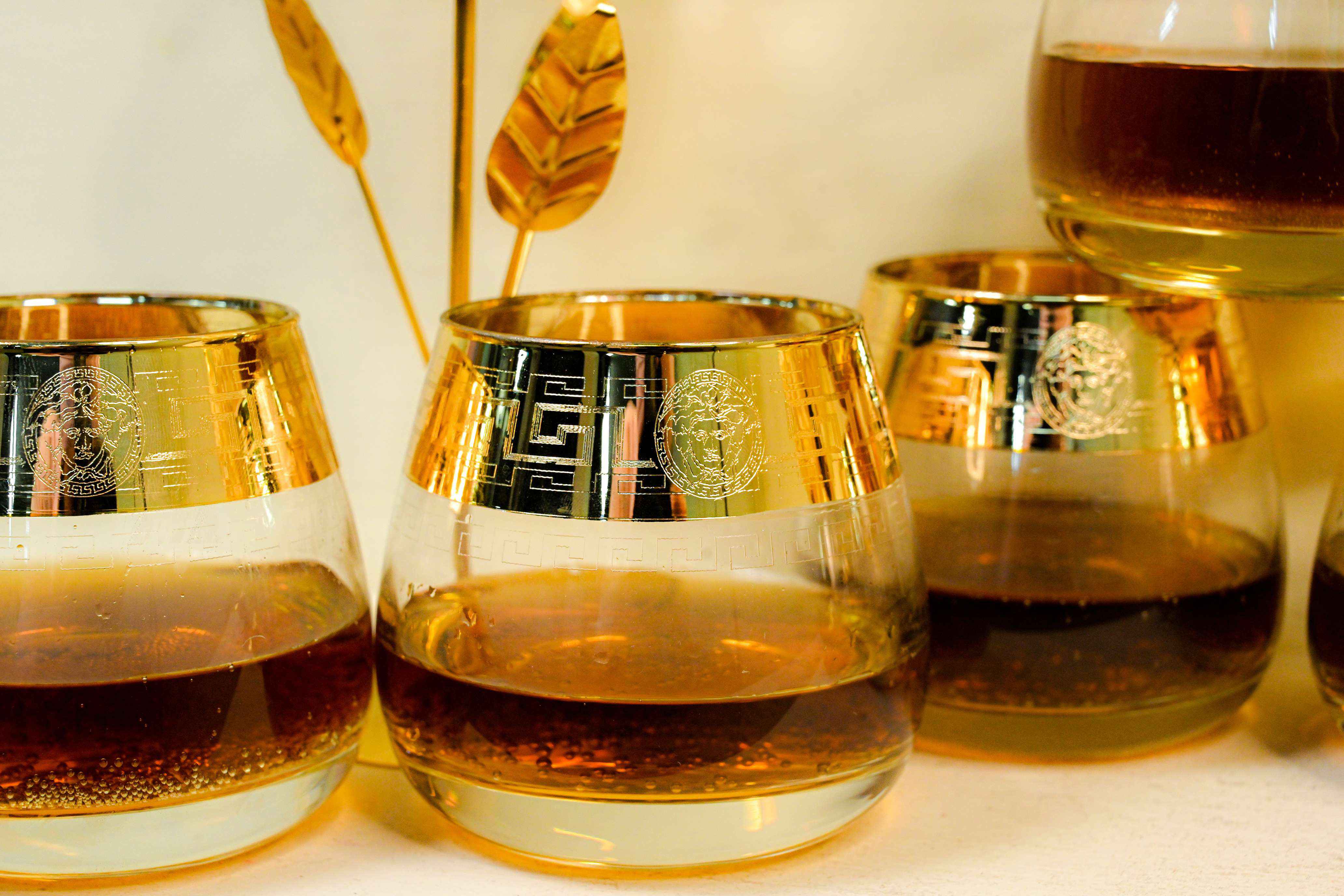 Royal Cuba Gold Plated Crystal Glasses