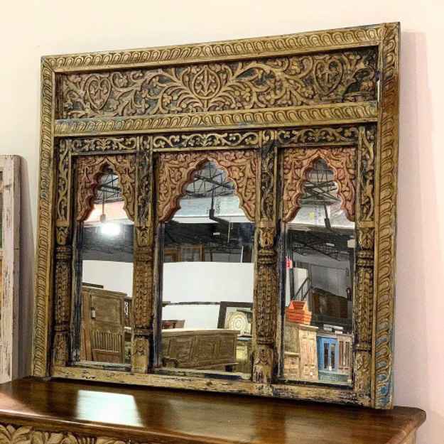 The Mehrab White Jaali Mirror