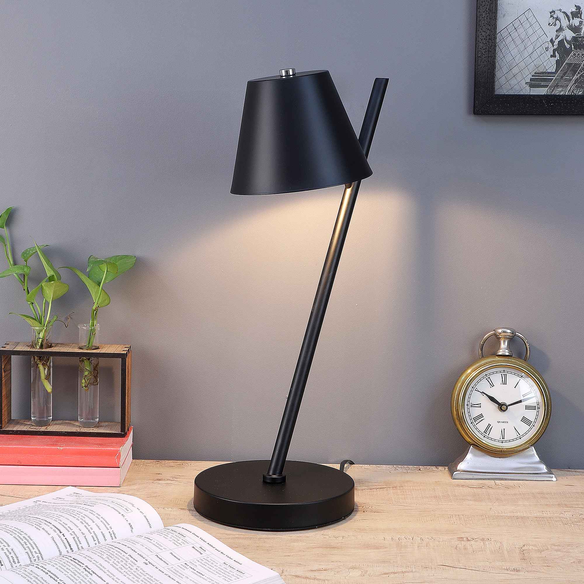 Vintage Industrial Black Metal Single Hanging Light