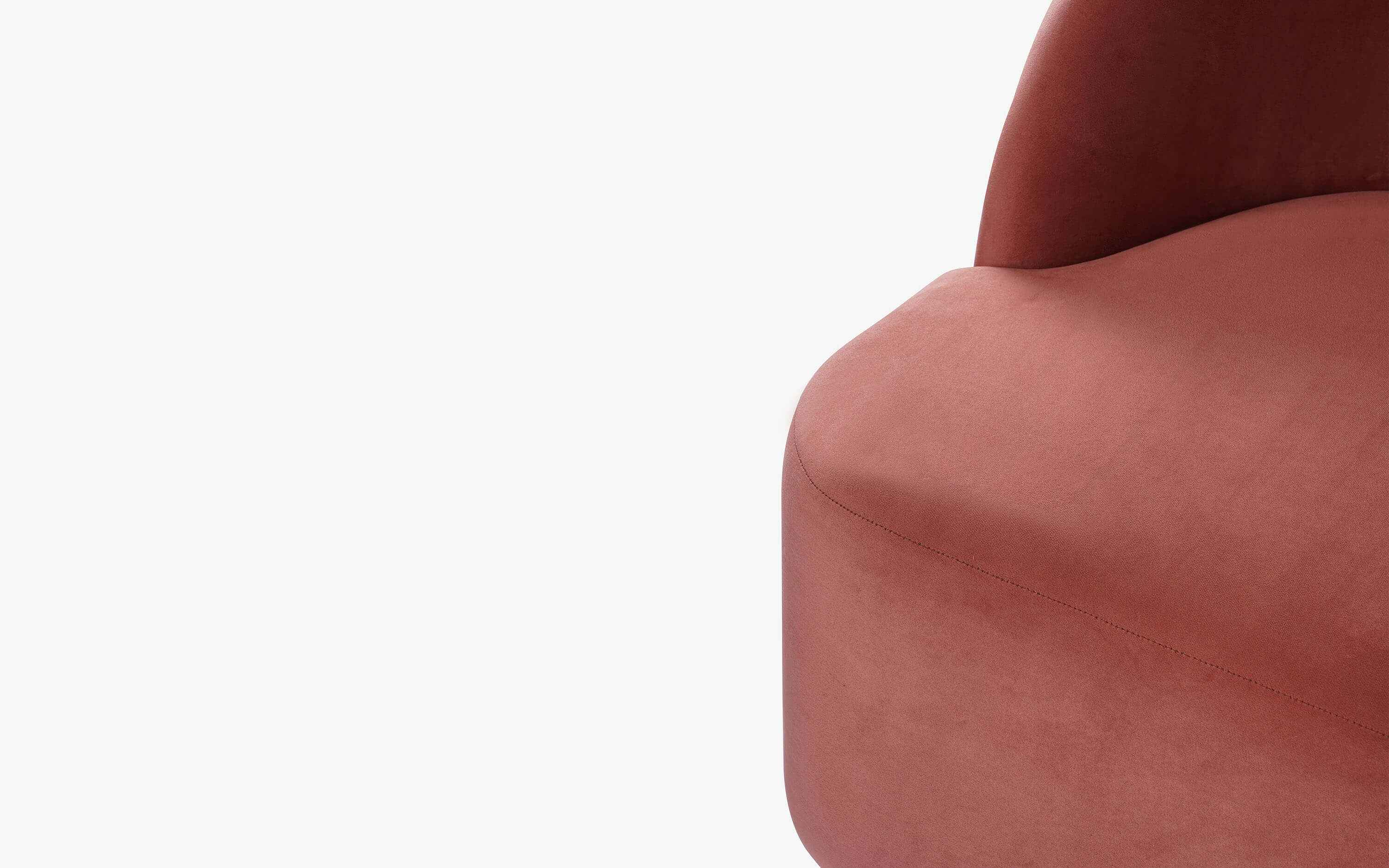 Maru Lounge Chair Coral Pink