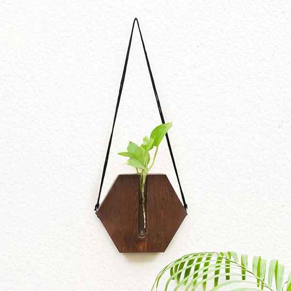 Wooden Hanging Wall Planter