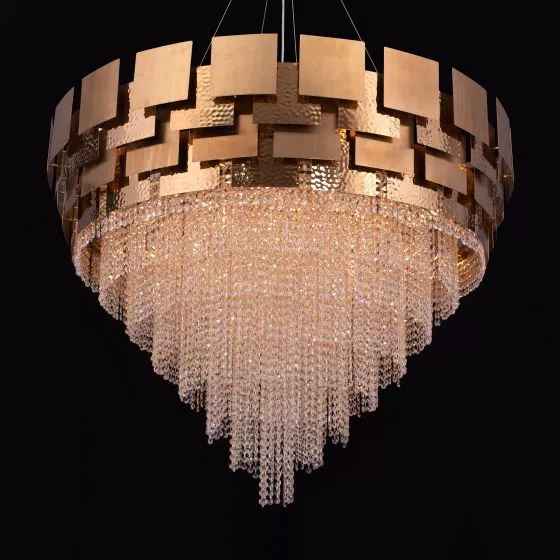 Tube K9 Crystal Pendant Chandelier