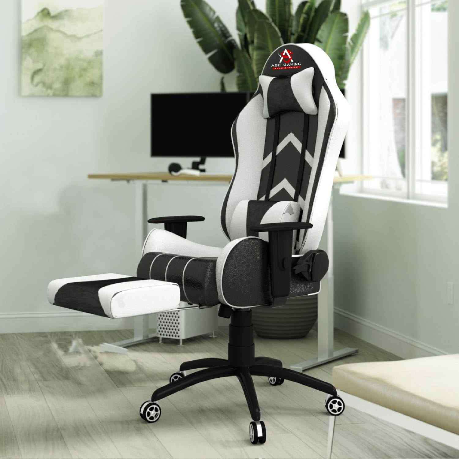 ASE Gaming Gold Series Gaming Chair with 180 Degree Recline (Grey & Black)