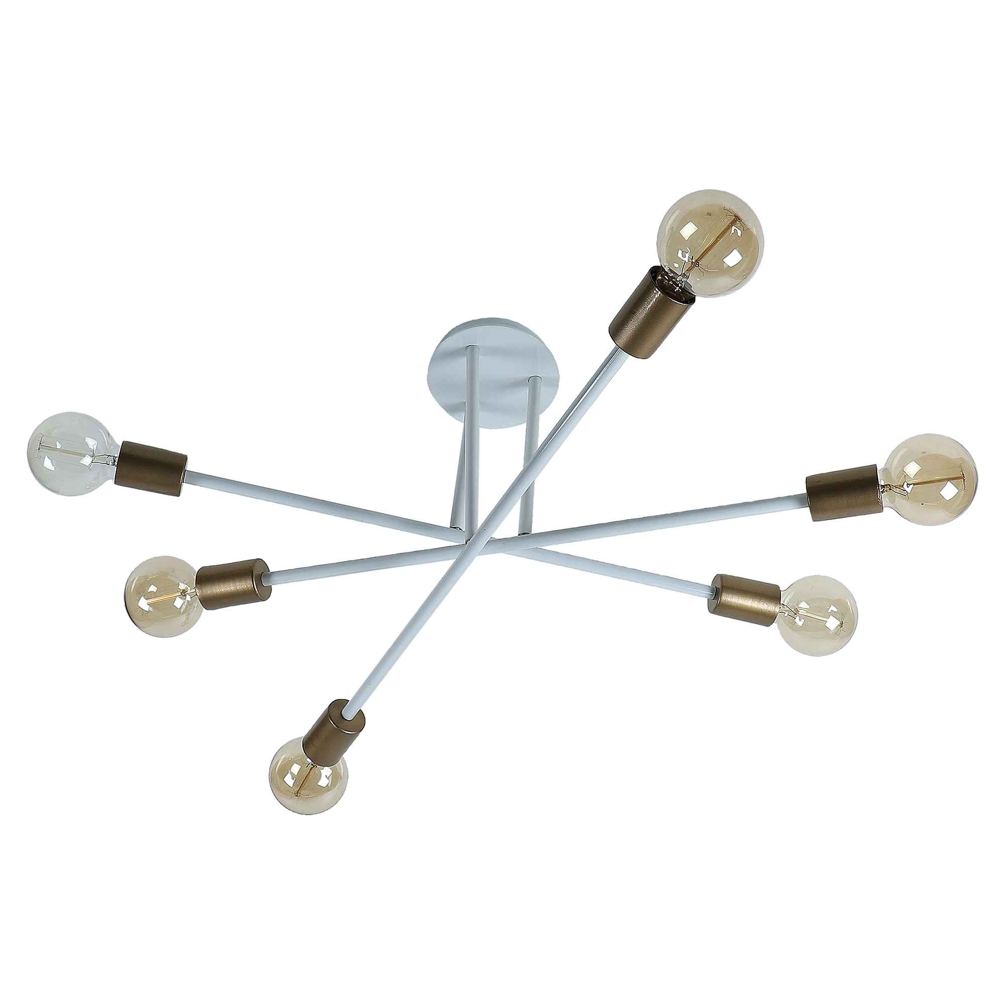 Six Head Sputnik White Mordern Chandelier