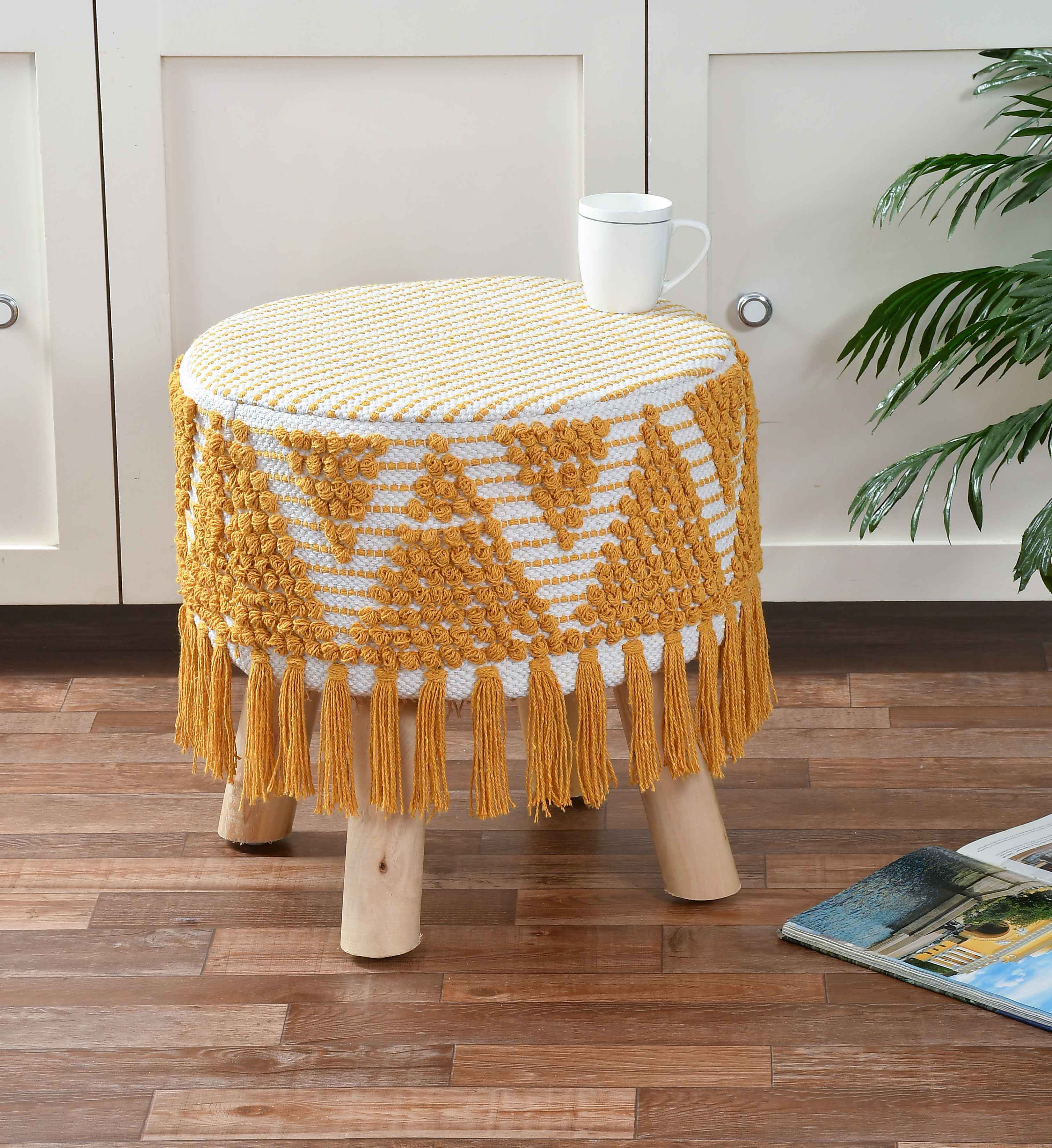 Boho Chic Macrame Ottoman 7