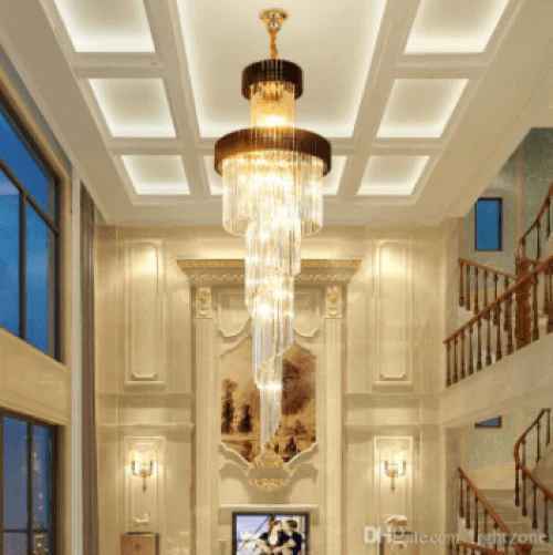 Deliciae Luxury Long Crystal Chandelier