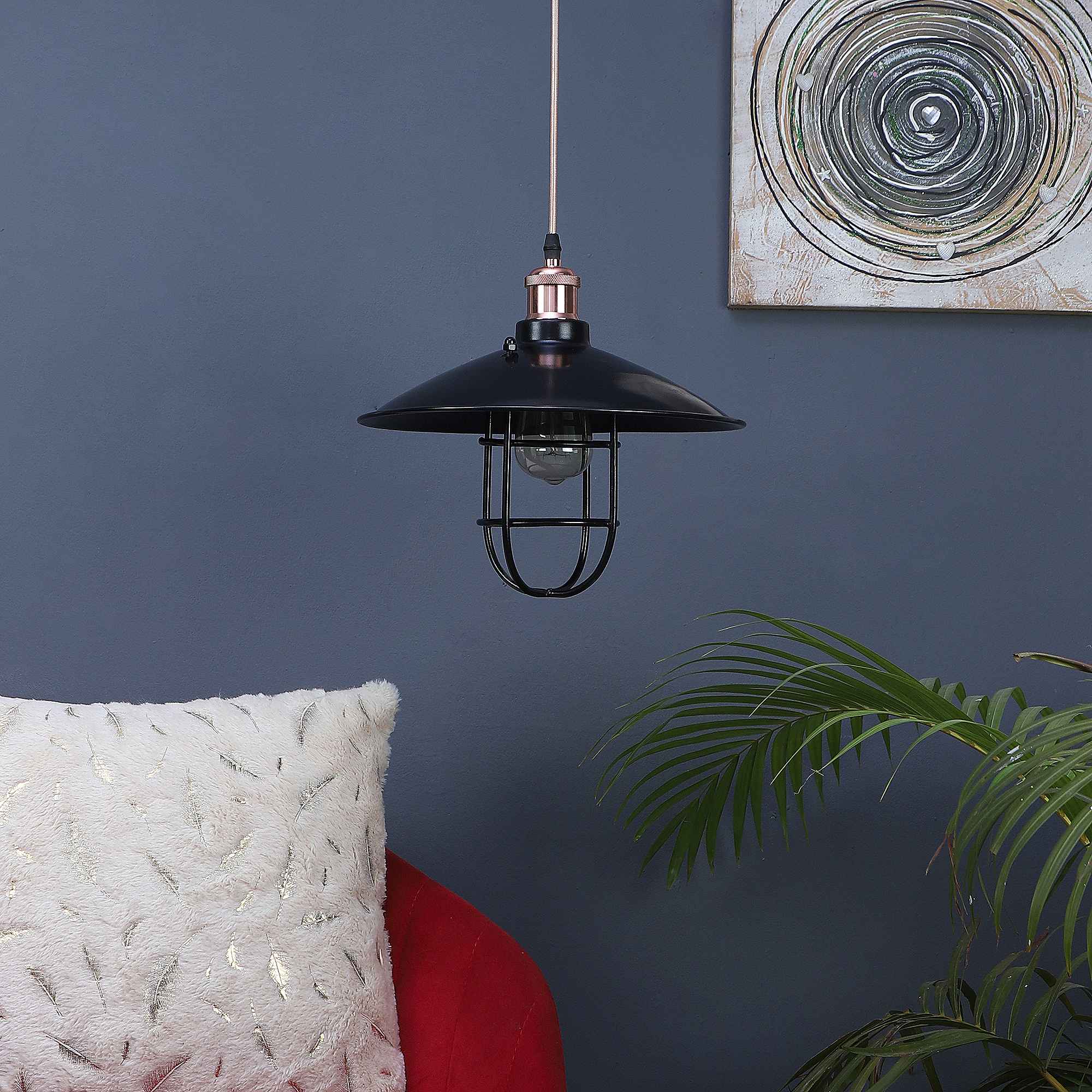 1965 Monging Blue Hanging Light