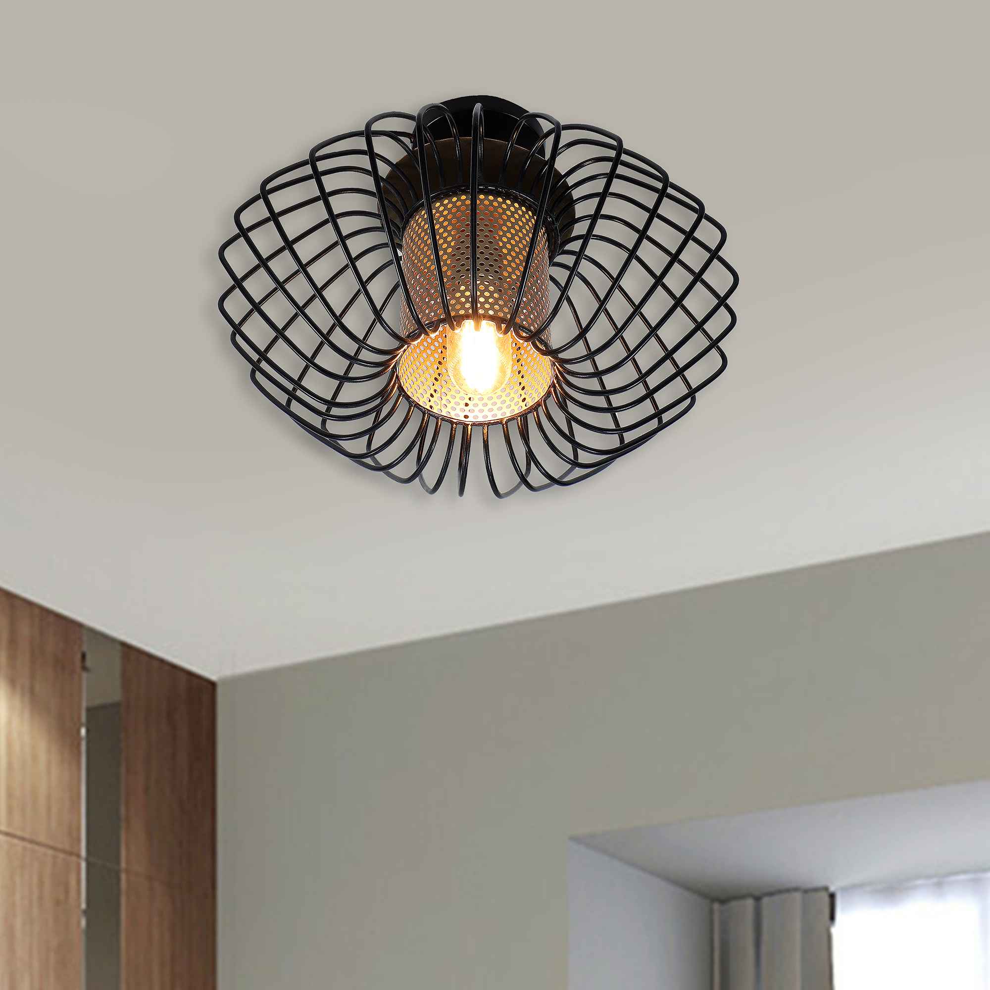 Salma 1 Head Black Mordern Chandelier