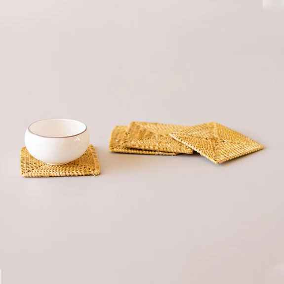 Golden Grass Square Placemats