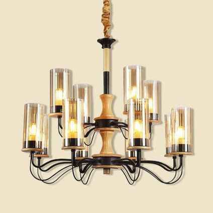 Tube K9 Crystal Pendant Chandelier