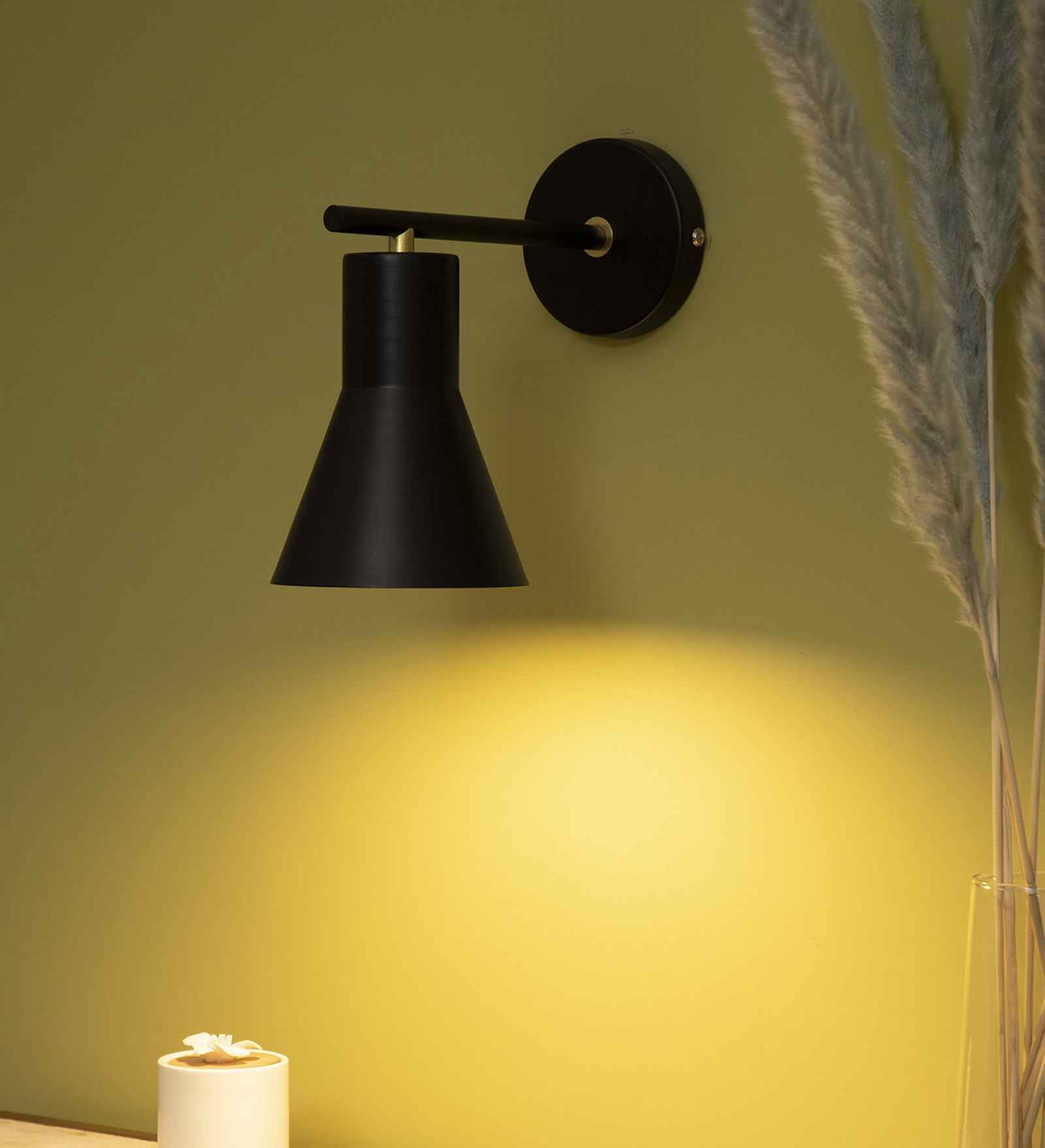 Modern Nordic Wood & Metal Study Lamp With Black Base