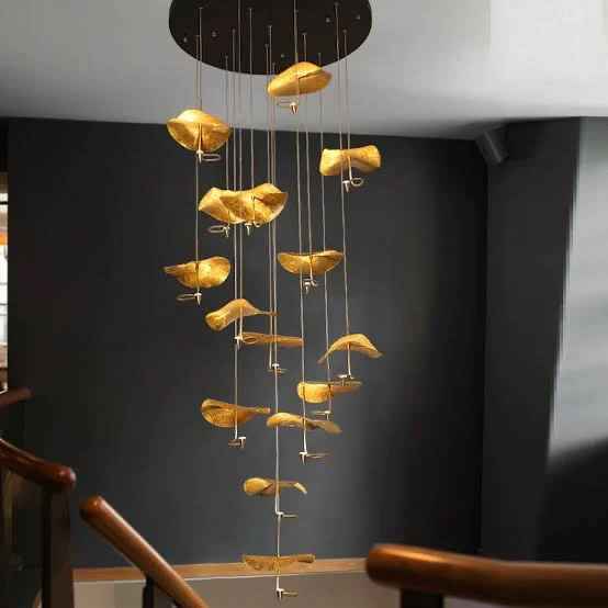 Modern Lotus Leaf Led Chandelier