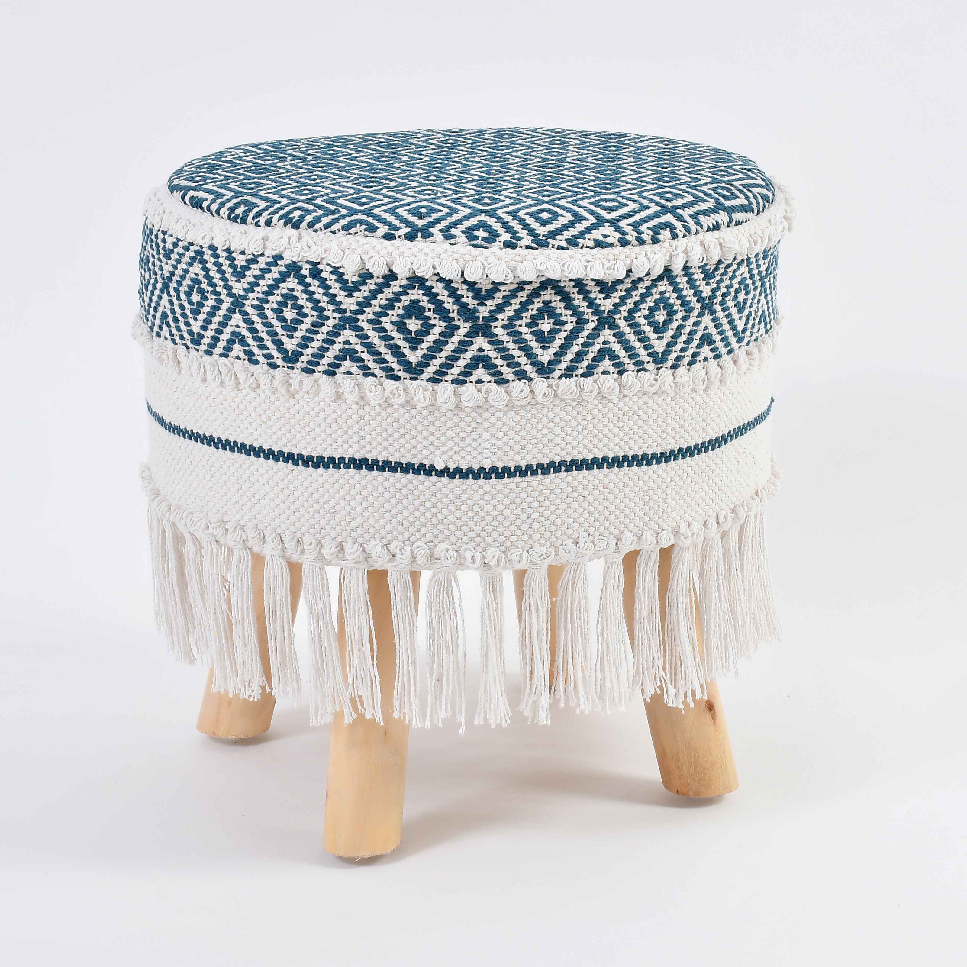 Boho Chic Macrame Ottoman 4