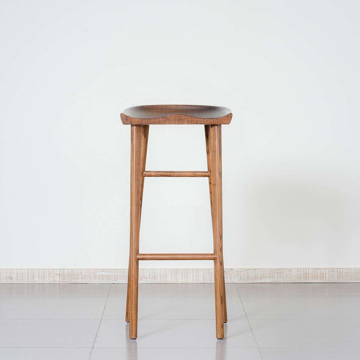 Edith Cane Bar Stool, White Wash