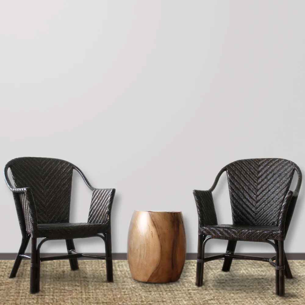 Montauk Rattan Chair - Black