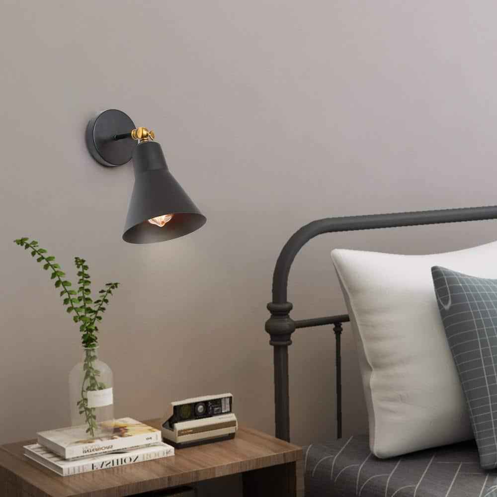 Vintage Industrial Black Metal Single Hanging Light