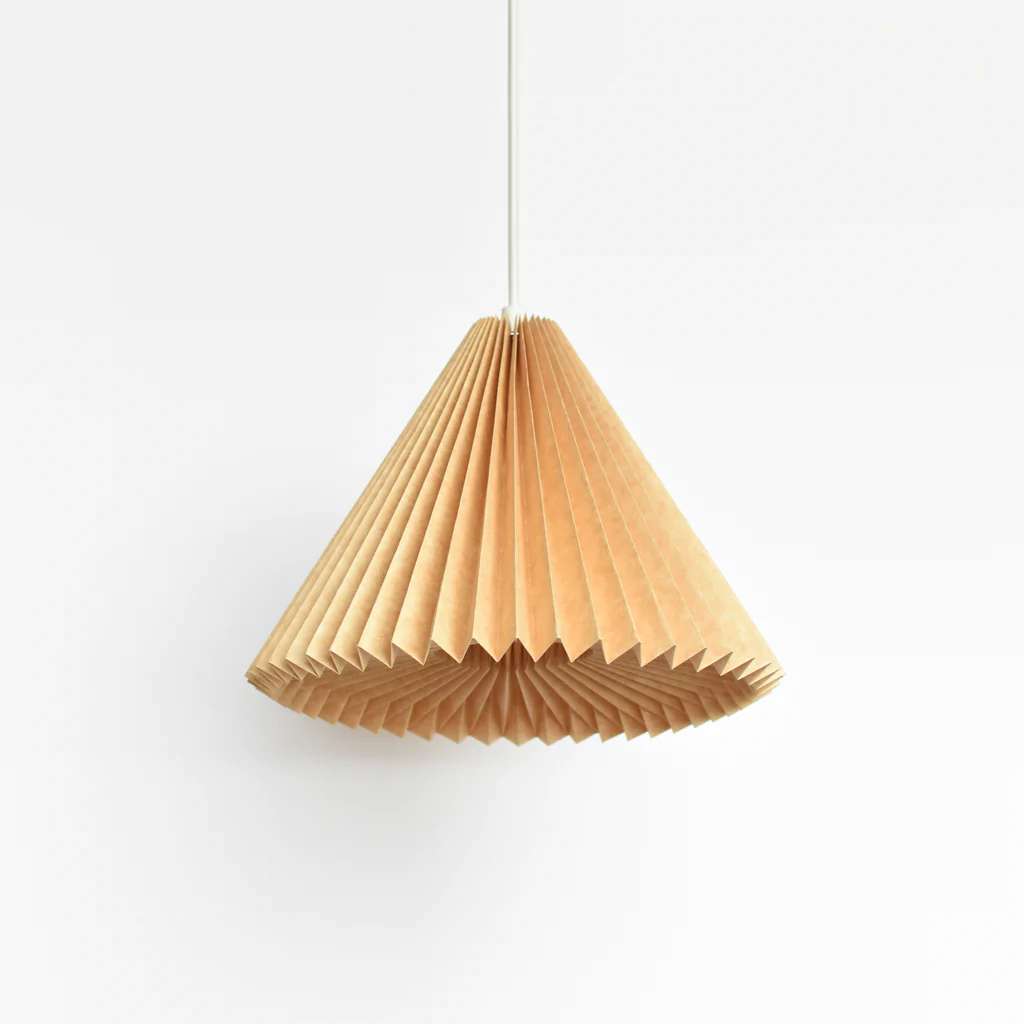 Brown Paper Origami Lampshade; Tipi Mini Single Pack