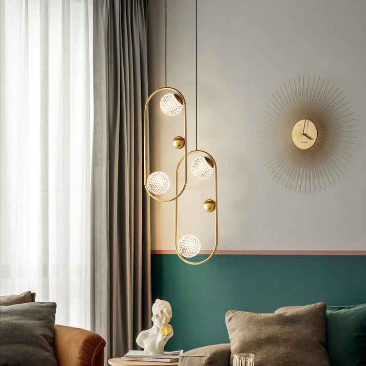 Led Electroplated Hanging Light