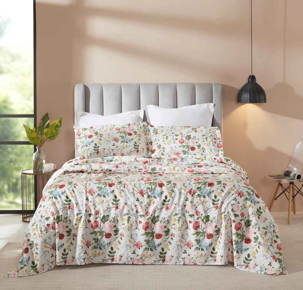 Contrail Embroidered Bedsheet Set