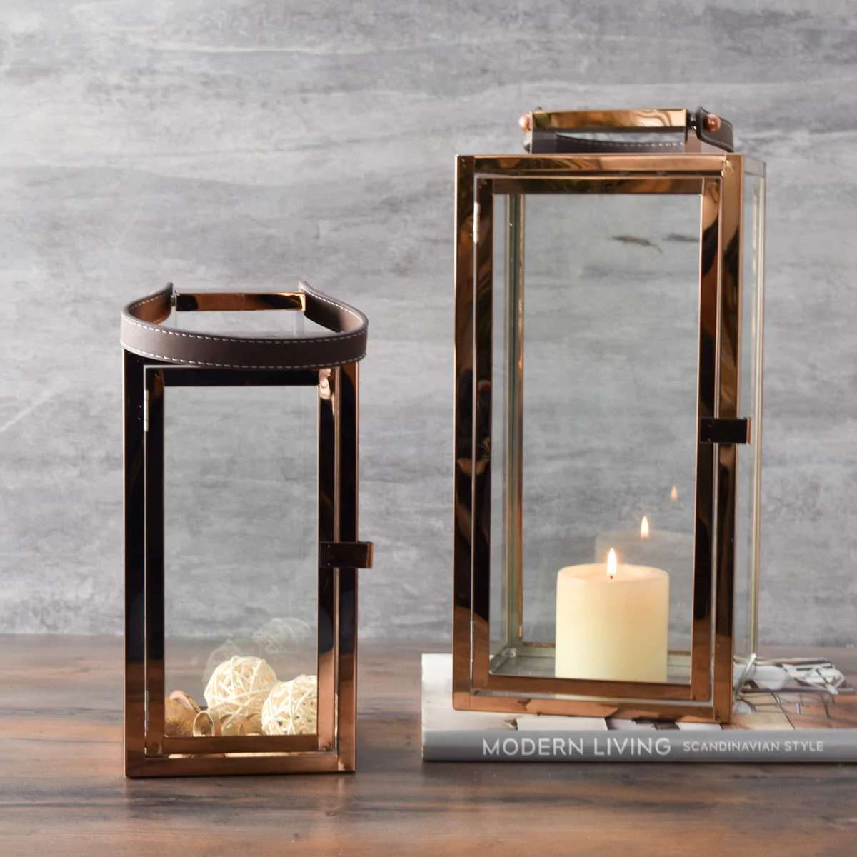 Rose gold lanterns online