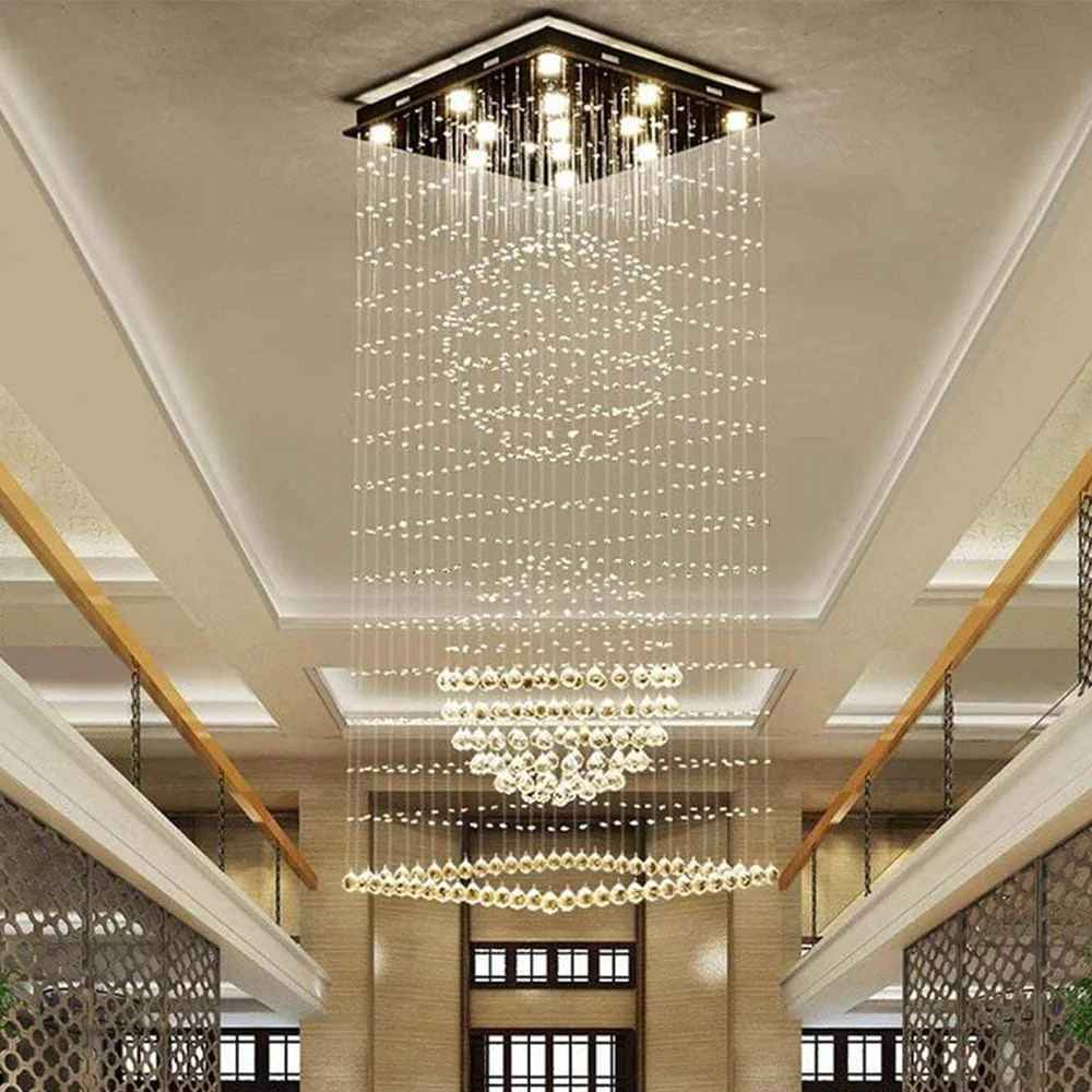 Deliciae Luxury Long Crystal Chandelier