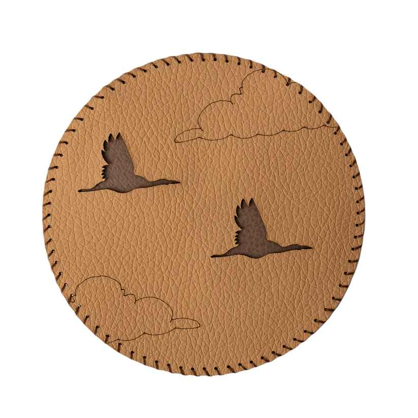 Almond Aesthetic Resin Art Round Coasters