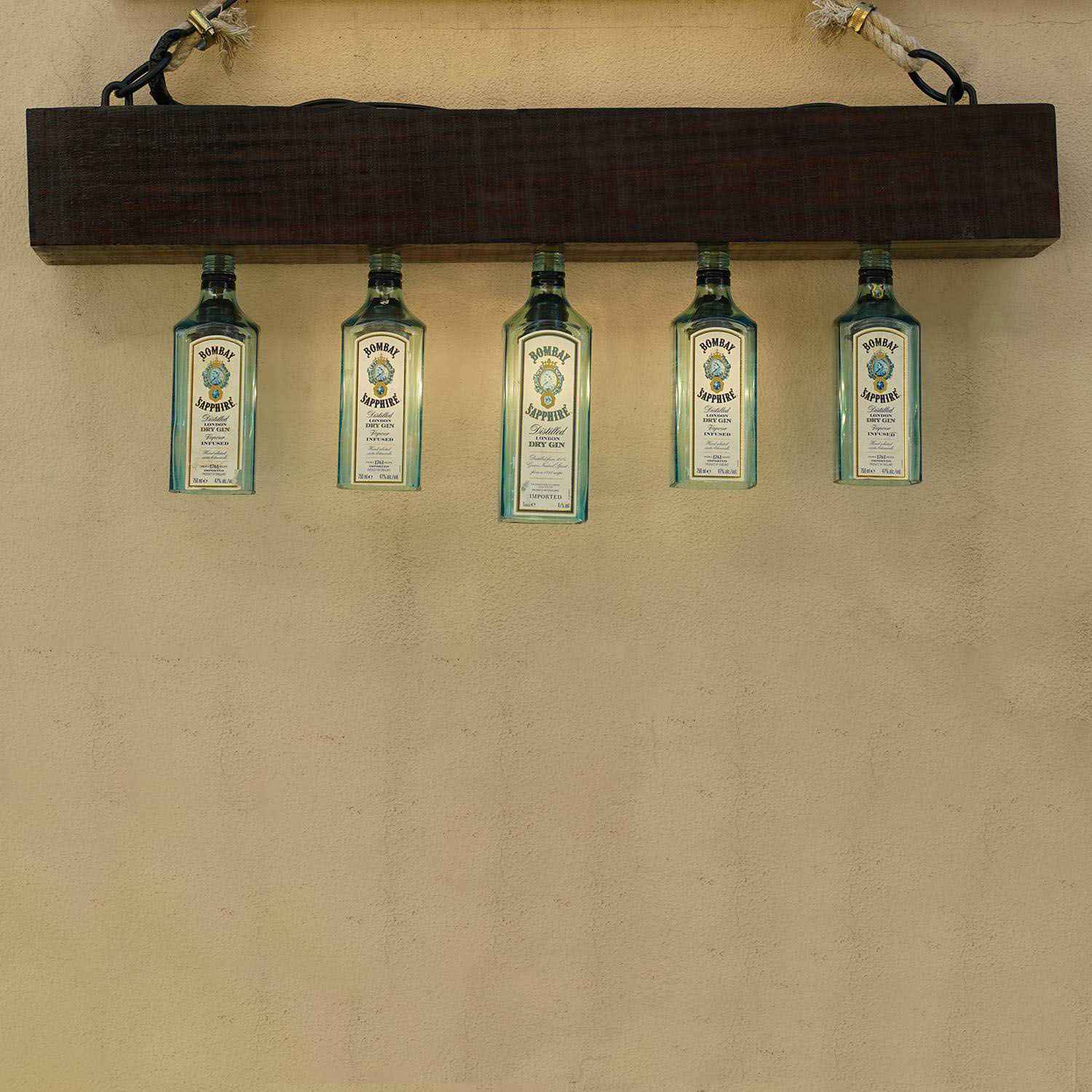 Multi Bulb Ceiling Lamp (Recycled Bottles) - 4 Bottles