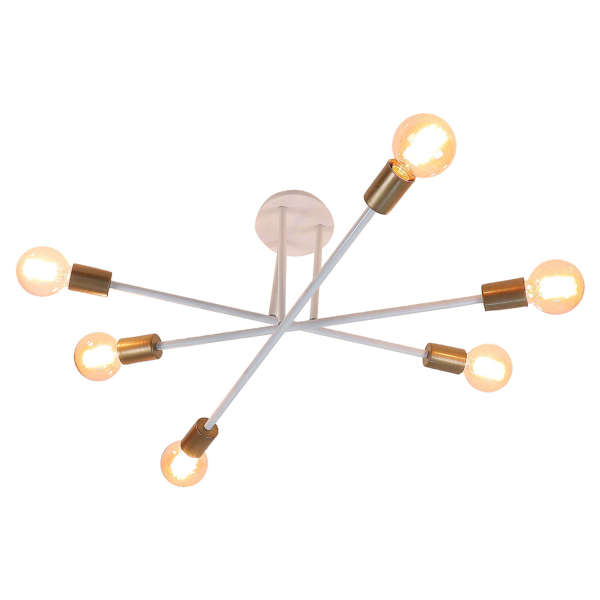 Six Head Sputnik White Mordern Chandelier