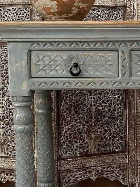 The Ranikhas Carved Rustic Armoire