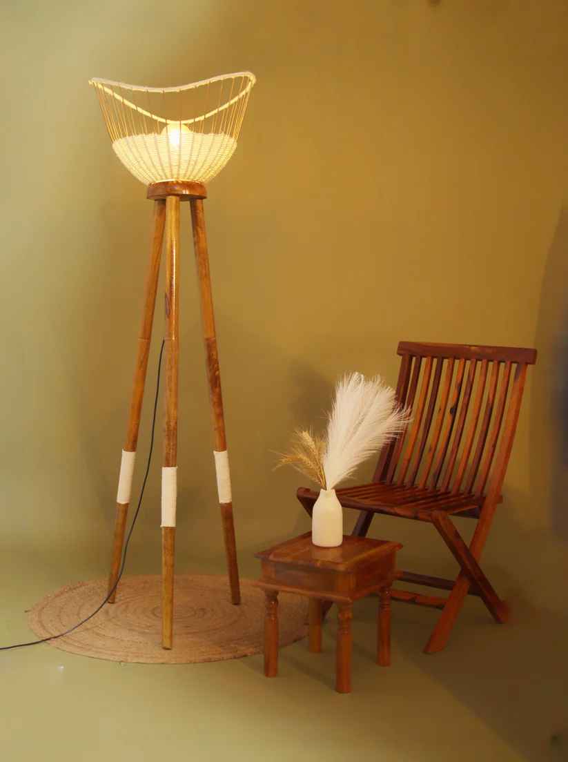 Tripod Cane Floor Lamp