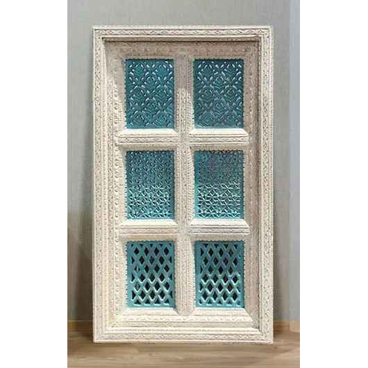 The Mehrab White Jaali Mirror