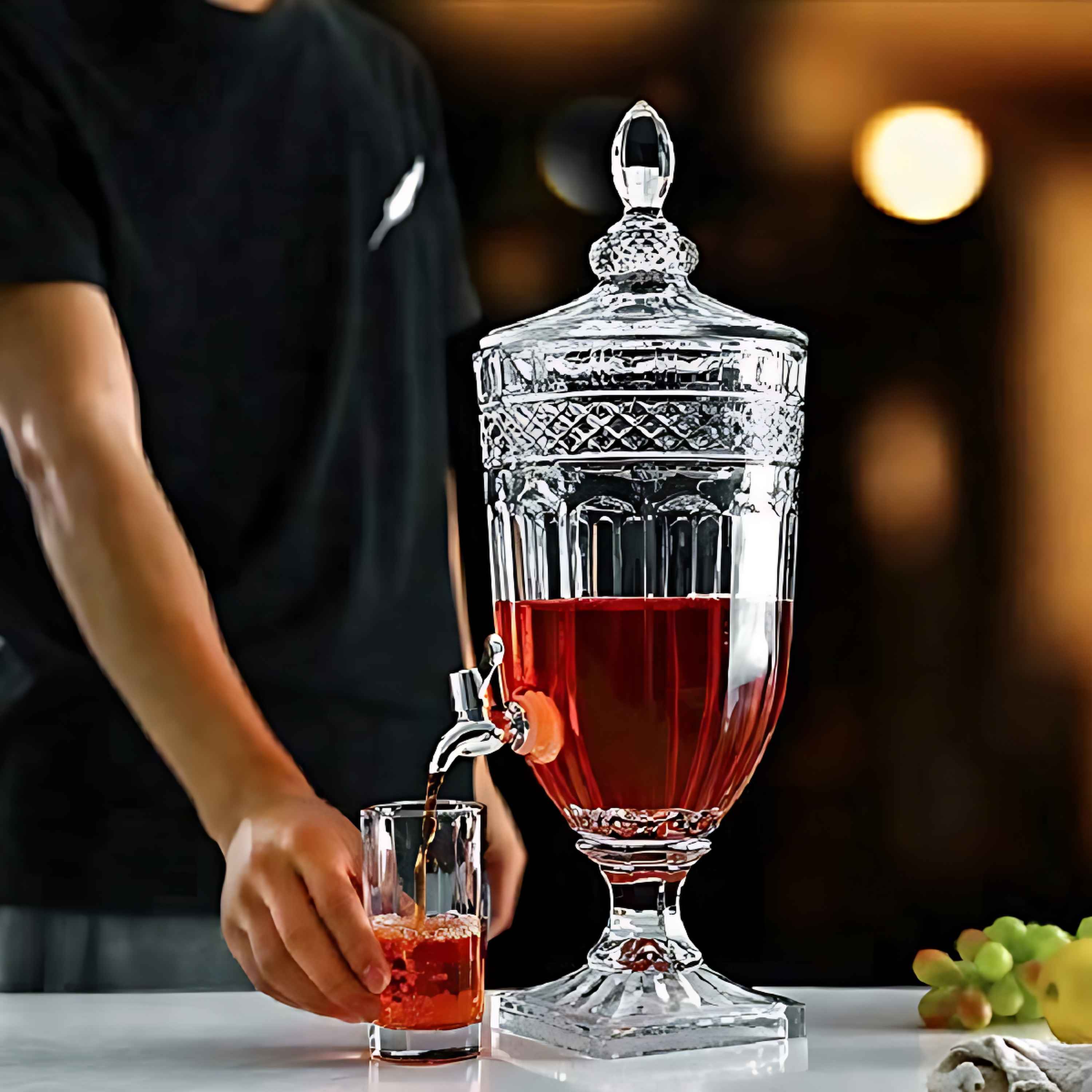 Diamond Whiskey Crystal Decanter Set With Glasses