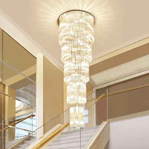 Deliciae Luxury Long Crystal Chandelier