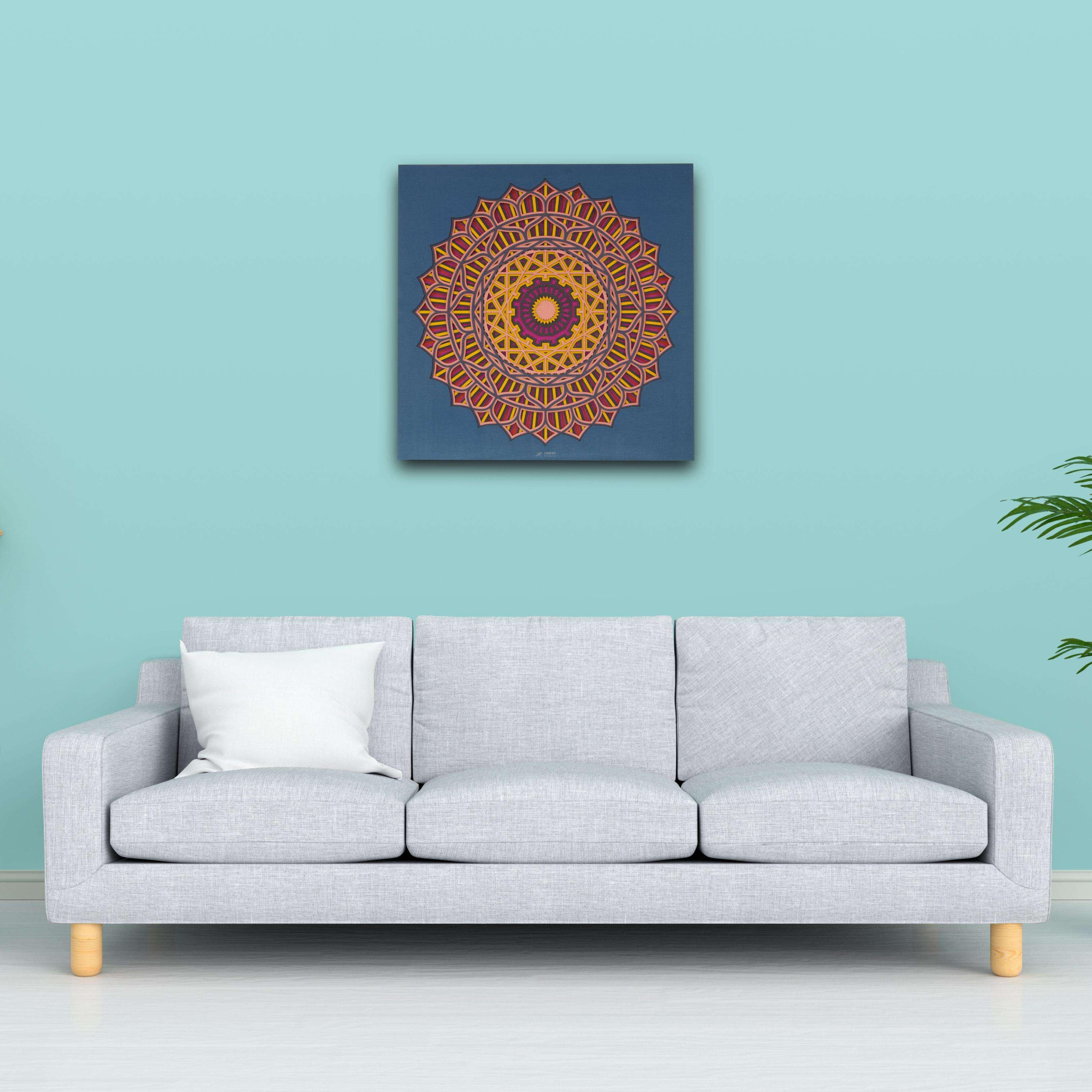 Elephant Zentangle Mandala Art Wall Decor