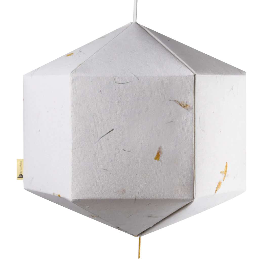 Marigold Petals White Paper Lantern
