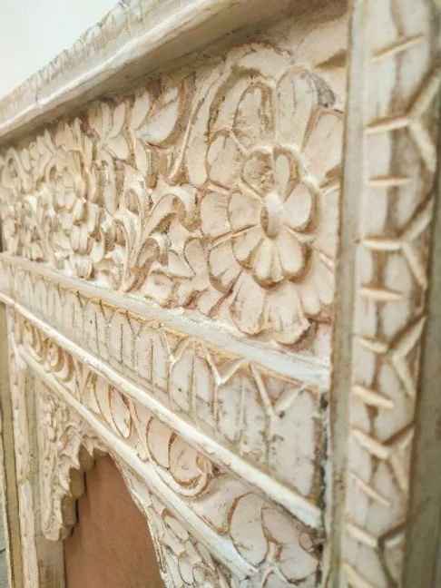 The Mehrab White Jaali Mirror